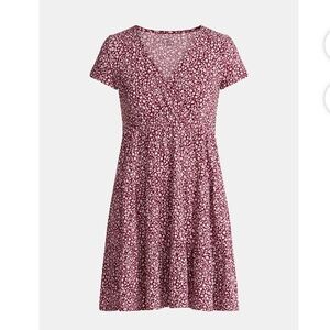 No Boundaries Merlot burgundy maroon Floral Midi Dress